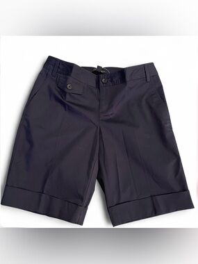 NWT Banana Republic Ryan Fit Navy Blue Bermuda Shorts Womens Size 6